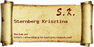 Sternberg Krisztina névjegykártya