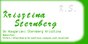 krisztina sternberg business card